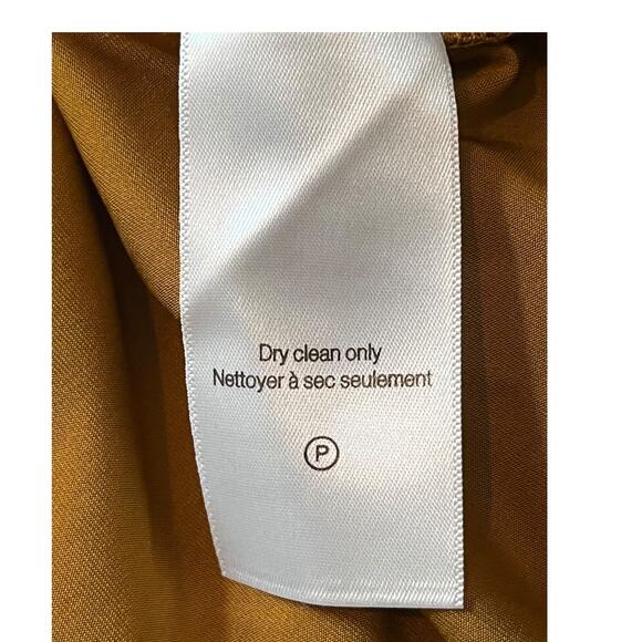 Veronica Beard Dress Gilbert Ruched v neck midi gold size 8 - Picture 7 of 8